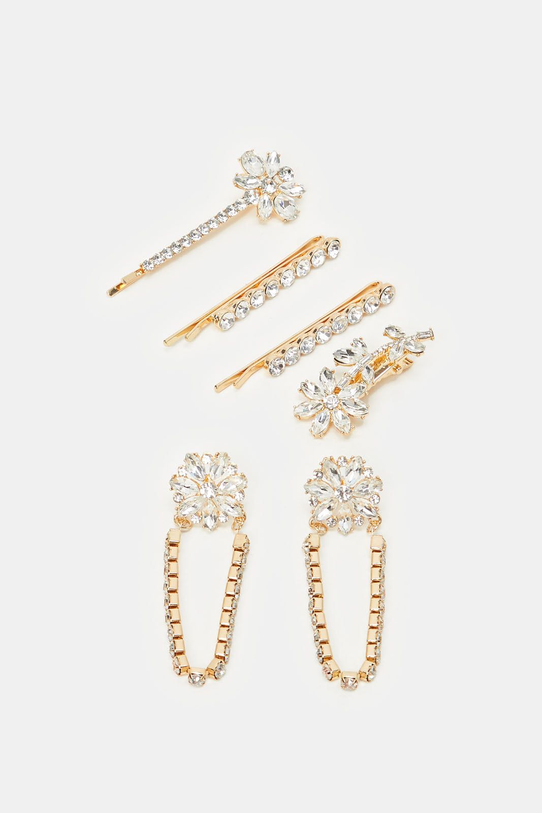 Women Gold Diamante Hair Clip (Pack of 6) sold by Redtag