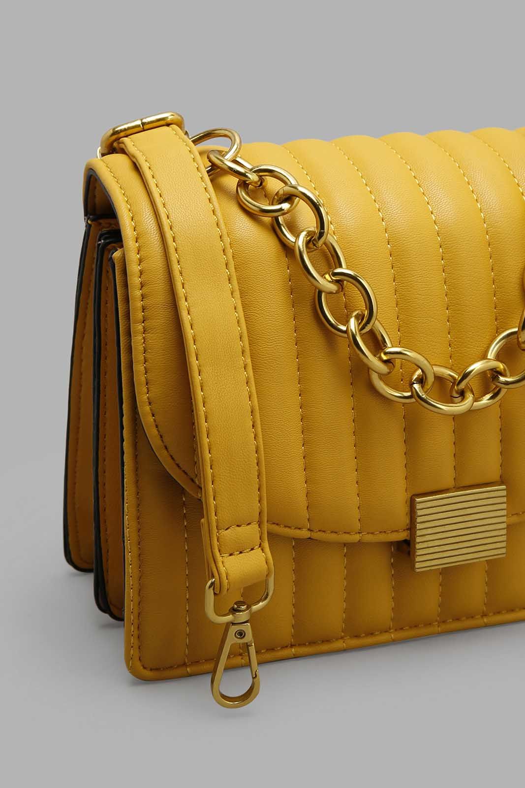 Mustard Cross Body Bag With Antique Chain sold by Redtag product image thumbnail 2