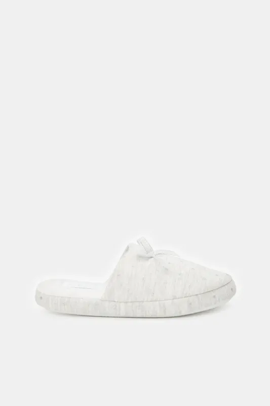 Women Grey Melange Slipper sold by Redtag