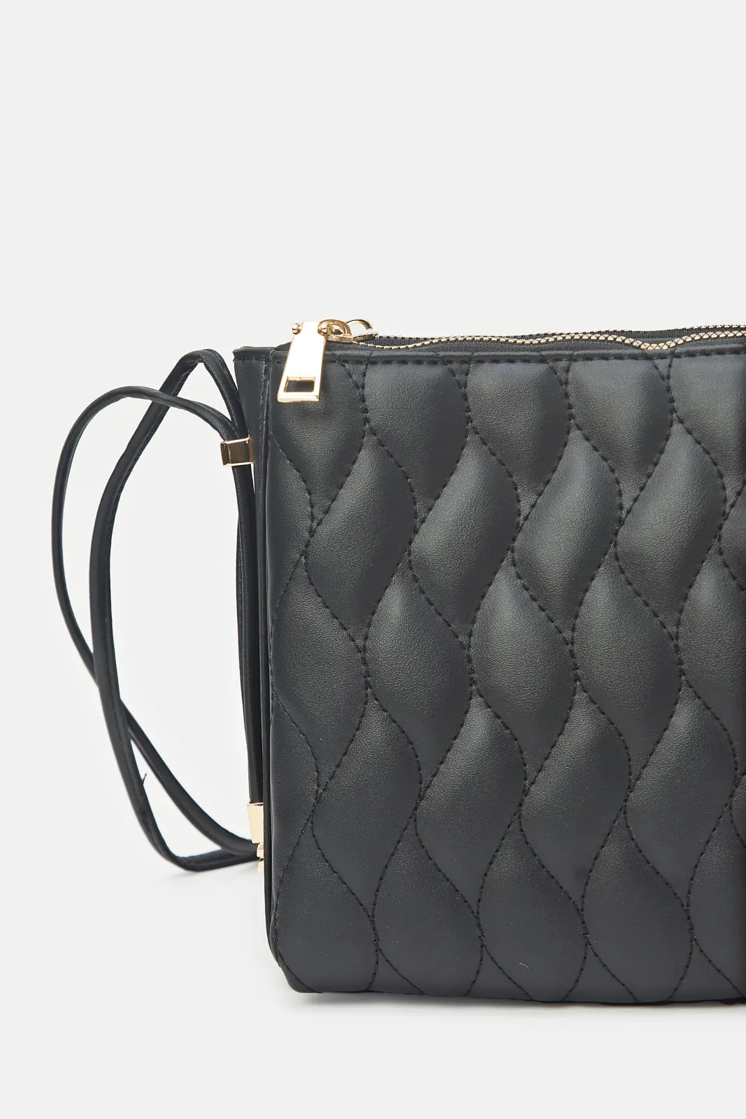 Women Black Quilting Utility Bag sold by Redtag product image thumbnail 3