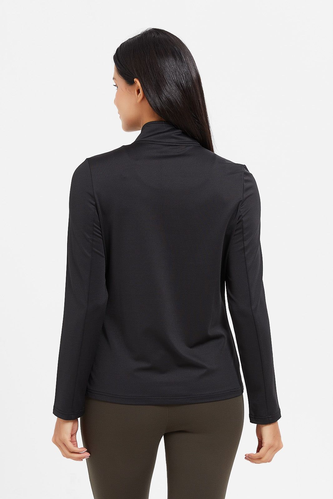 Women Black Zip through Sweatshirt sold by Redtag product image thumbnail 3