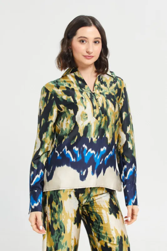 Women Green Printed Blouse sold by Redtag