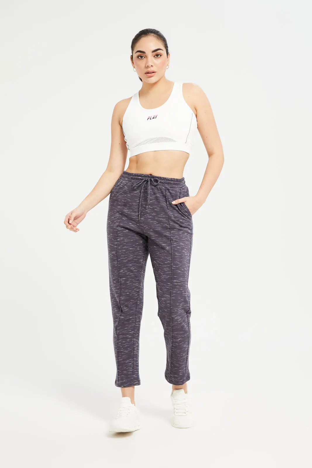 Women Charcoal Track Pant With Pocket sold by Redtag product image thumbnail 2