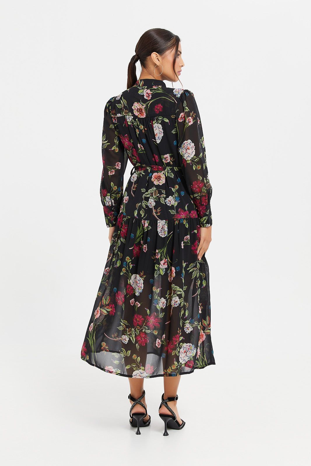 Women Black Printed Long Dress sold by Redtag product image thumbnail 2