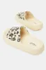 Women Beige Floral Print Moulded Slide sold by Redtag