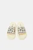Women Beige Floral Print Moulded Slide sold by Redtag