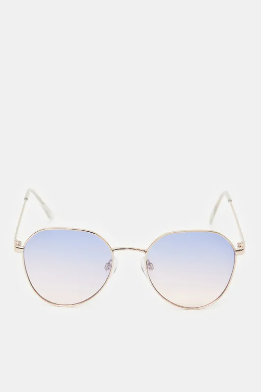 Women Gold Aviator Sunglasses sold by Redtag