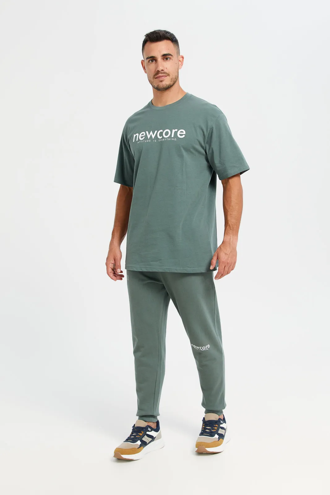 Men Green Printed Active Pants sold by Redtag product image thumbnail 2