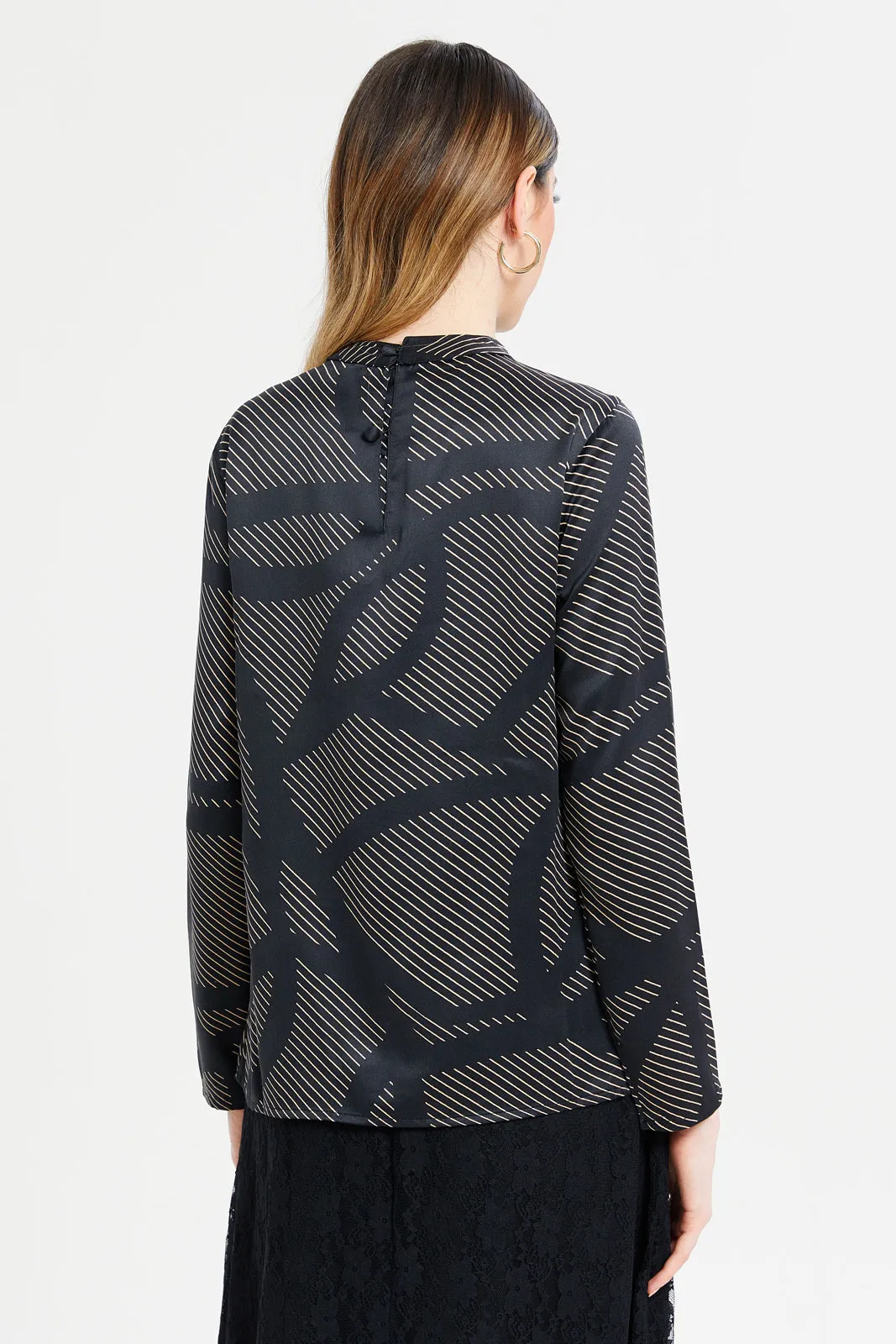 Women Black Printed Blouse sold by Redtag product image thumbnail 3