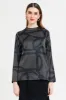 Women Black Printed Blouse sold by Redtag