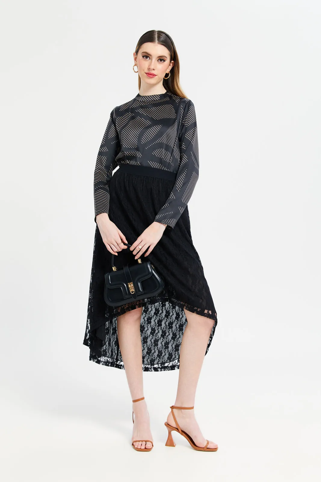 Women Black Printed Blouse sold by Redtag product image thumbnail 2