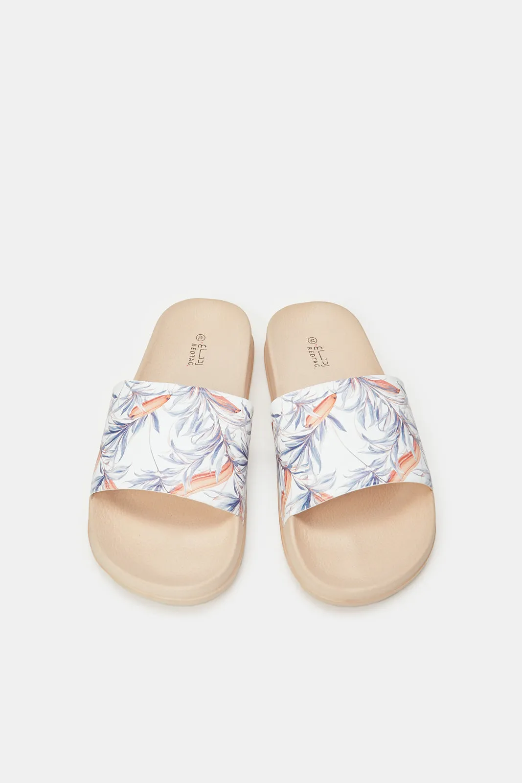 Women Pink Floral Print Slide sold by Redtag product image thumbnail 2