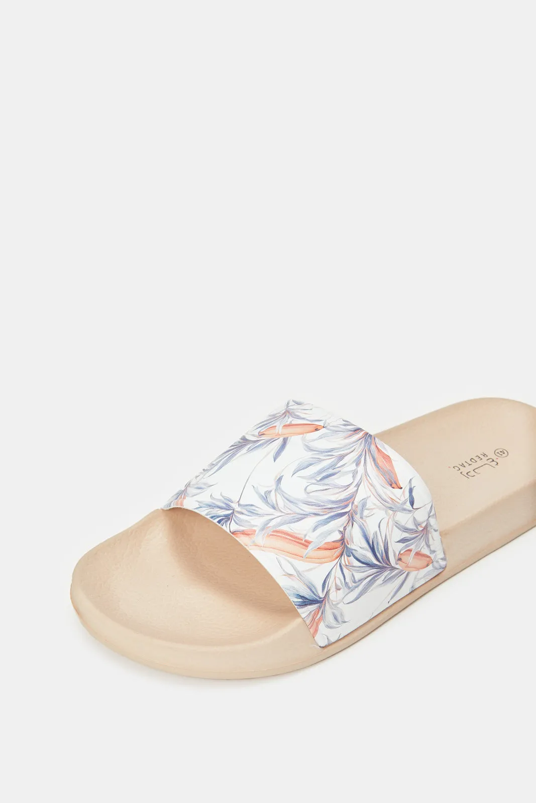 Women Pink Floral Print Slide sold by Redtag product image thumbnail 3