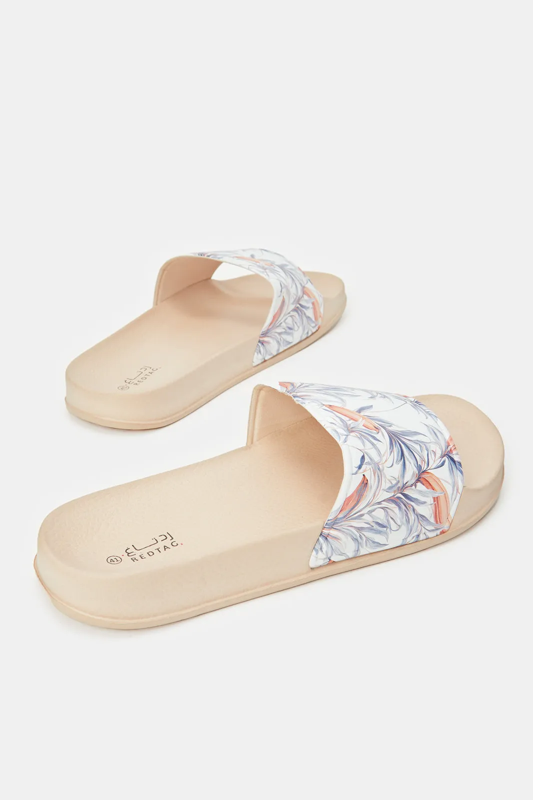 Women Pink Floral Print Slide sold by Redtag product image thumbnail 4