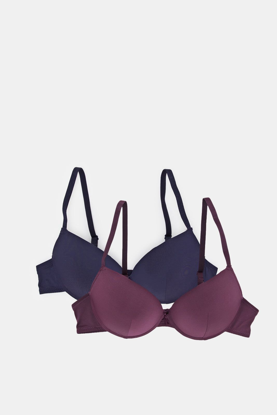 Women Navy And Purple Plain Push Up Bra Set (Pack of 2) sold by Redtag product image thumbnail 2