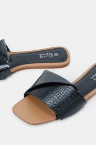Women Croc Effect Mule sold by Redtag