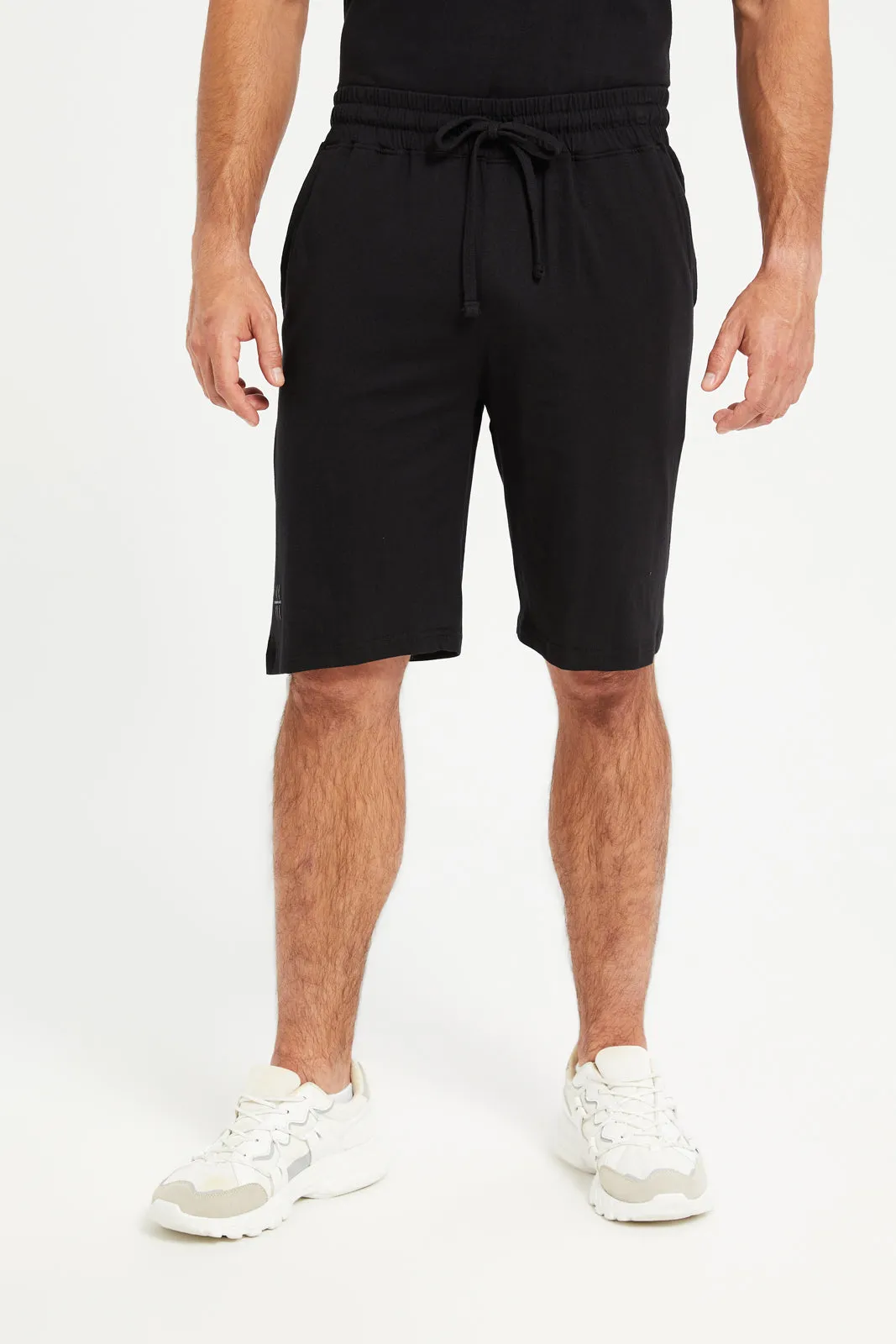 Men Black Short Sleeves Pyjama Set (2 Piece) sold by Redtag product image thumbnail 4