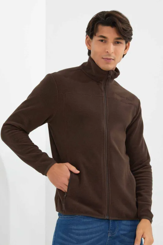 Brown Embroidered Sweatshirt For Men sold by Redtag