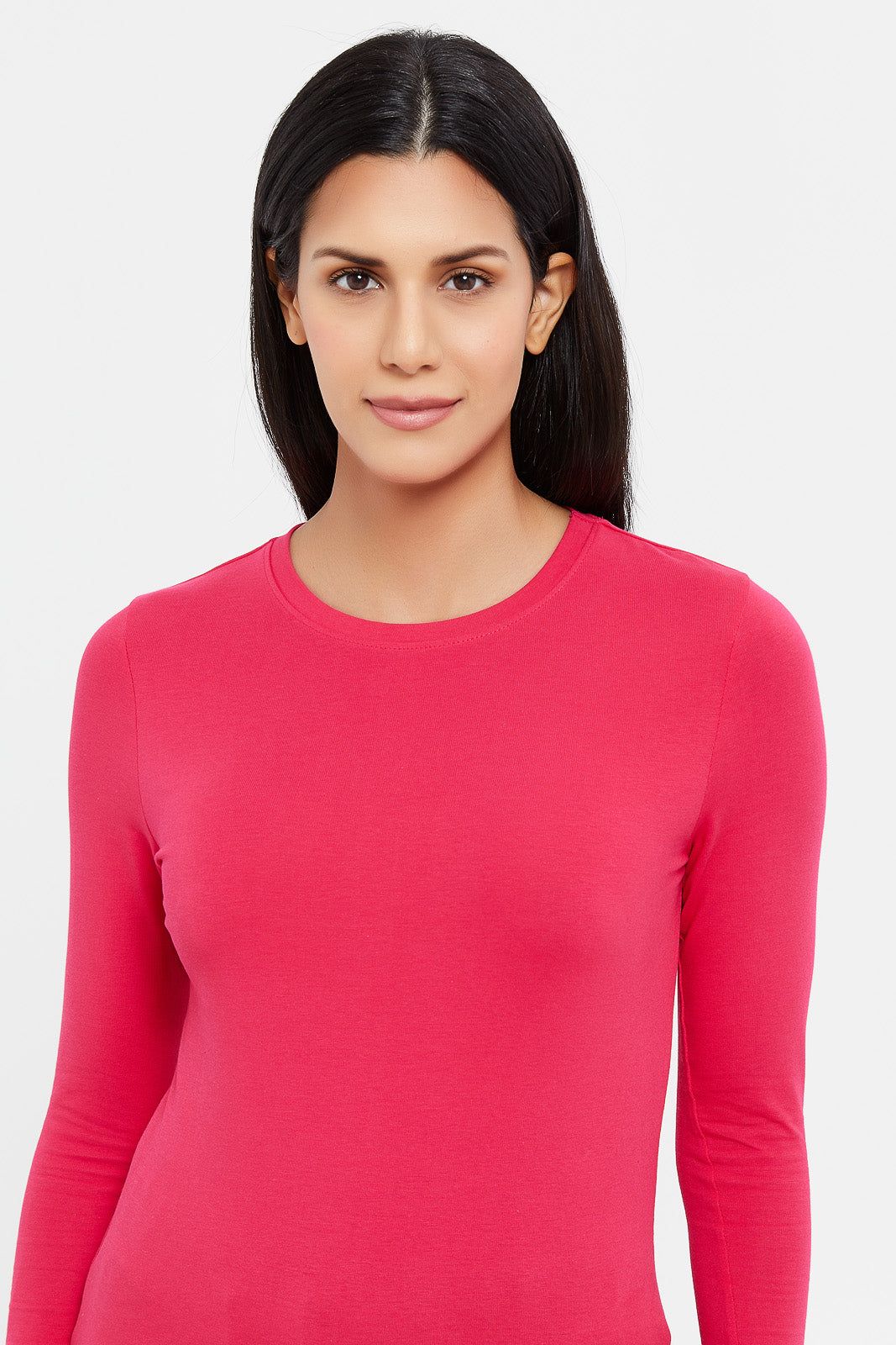 Women Fuchsia Long Sleeve T-Shirt sold by Redtag product image thumbnail 4