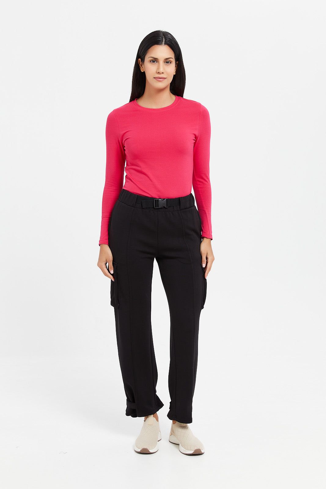 Women Fuchsia Long Sleeve T-Shirt sold by Redtag product image thumbnail 2