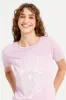 Women Lilac Printed T-Shirt sold by Redtag