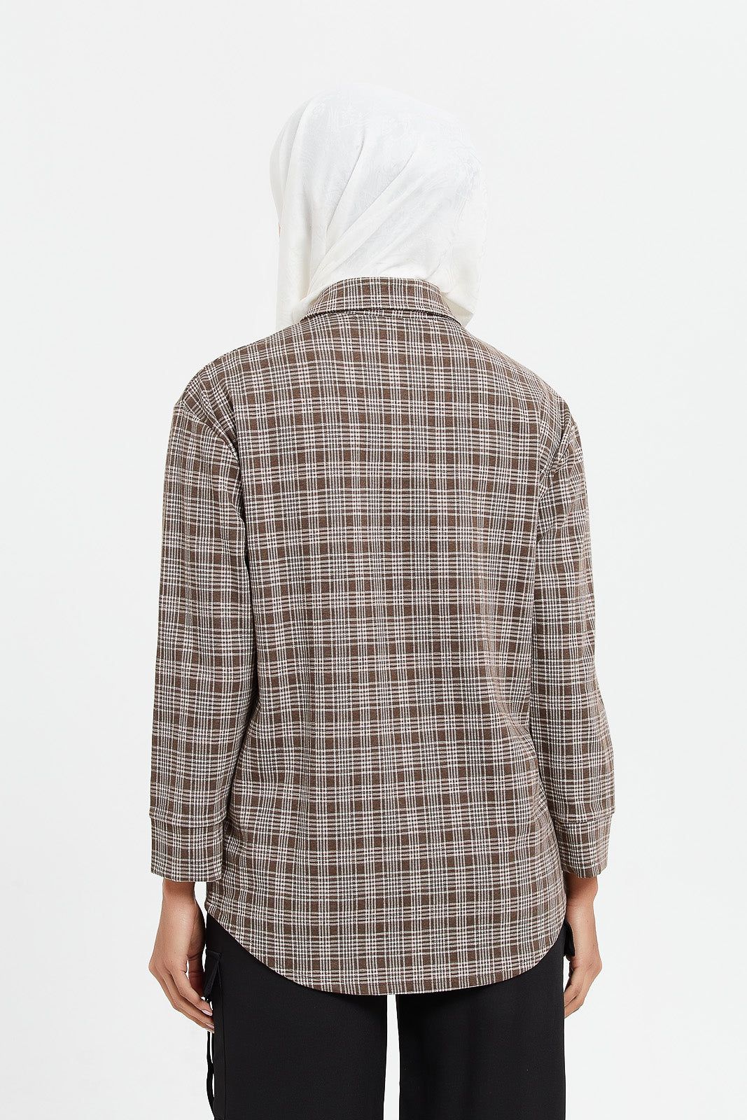 Women Brown Checkered Jacket sold by Redtag product image thumbnail 3