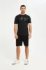 Men Black Foil Print T-Shirt sold by Redtag