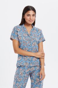 Women Blue Printed Pyjama Set (2 Piece) sold by Redtag