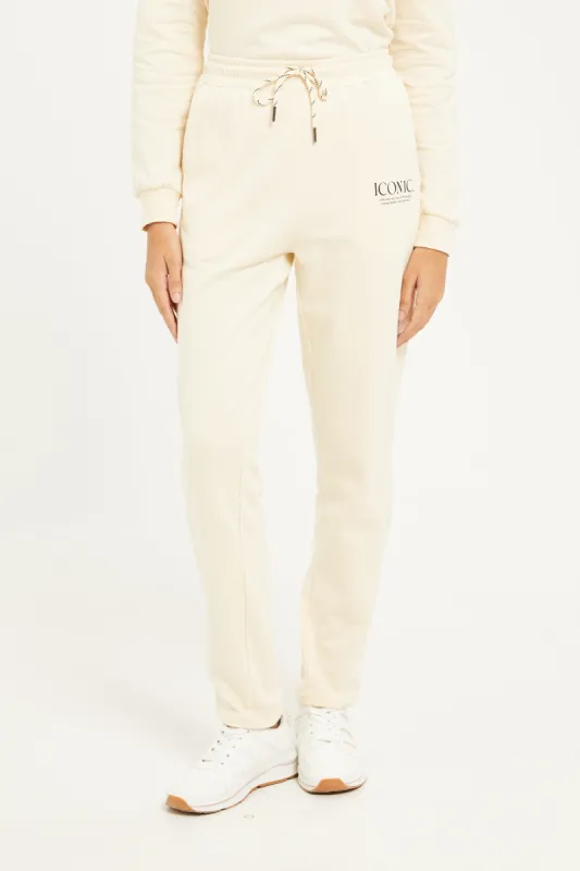 Women Beige Printed Jogger sold by Redtag