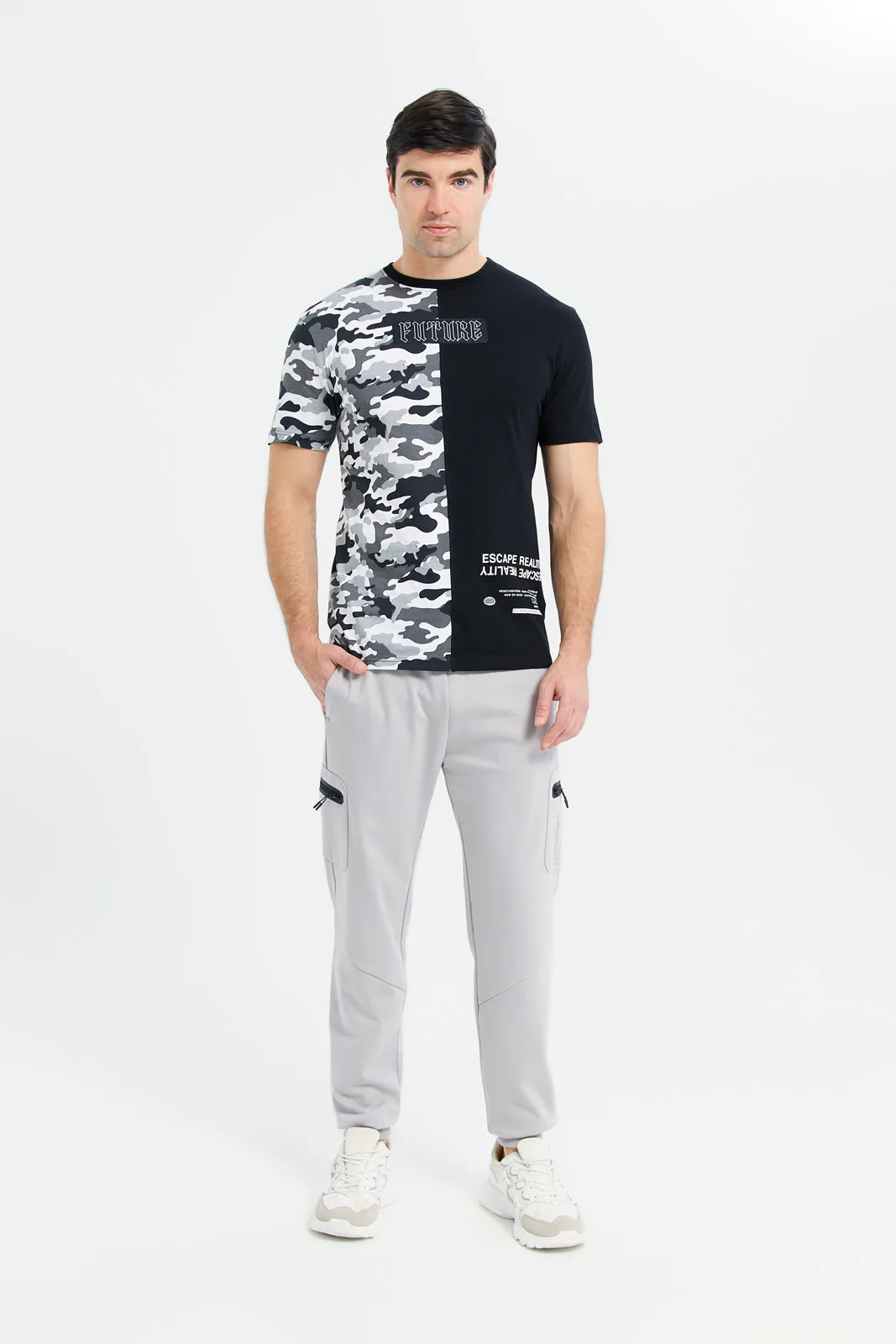 Men Grey Plain Jogger Pants sold by Redtag product image thumbnail 2