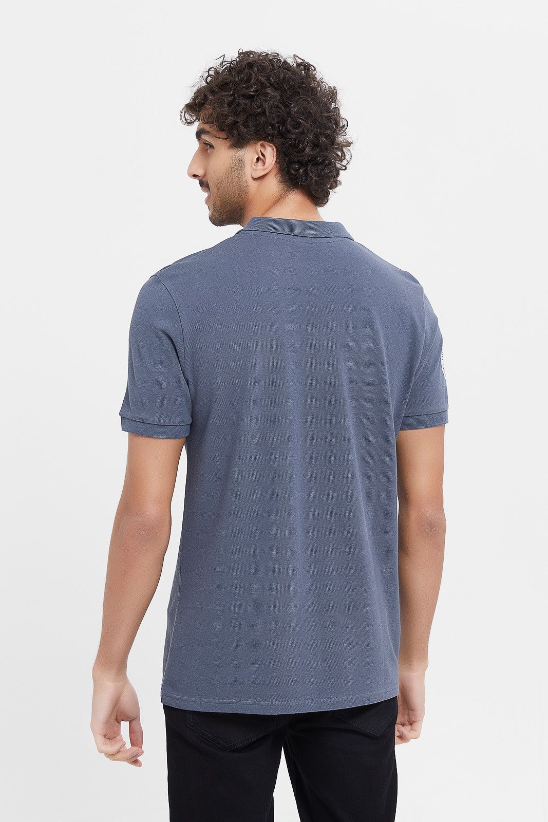 Men Blue Varsity Sports Polo Shirt sold by Redtag product image thumbnail 3