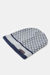 Men Grey And Navy Knitted Cap Set (Pack of 2) sold by Redtag