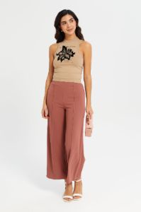 Women Beige Printed T-Shirt sold by Redtag