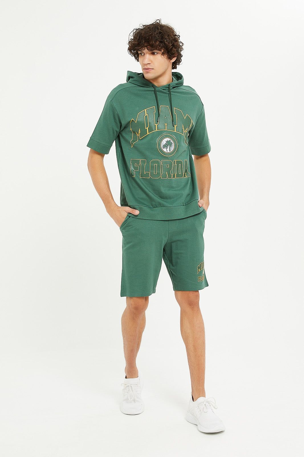 Men Green Printed Lounge Short sold by Redtag product image thumbnail 2