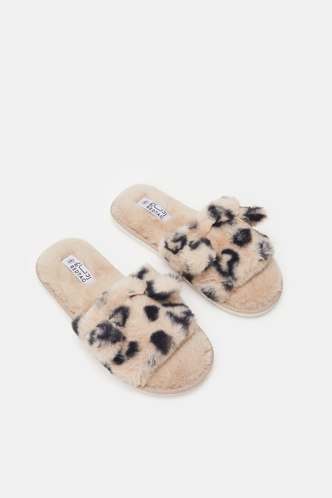 Women Beige Animal Print Slipper sold by Redtag product image thumbnail 2