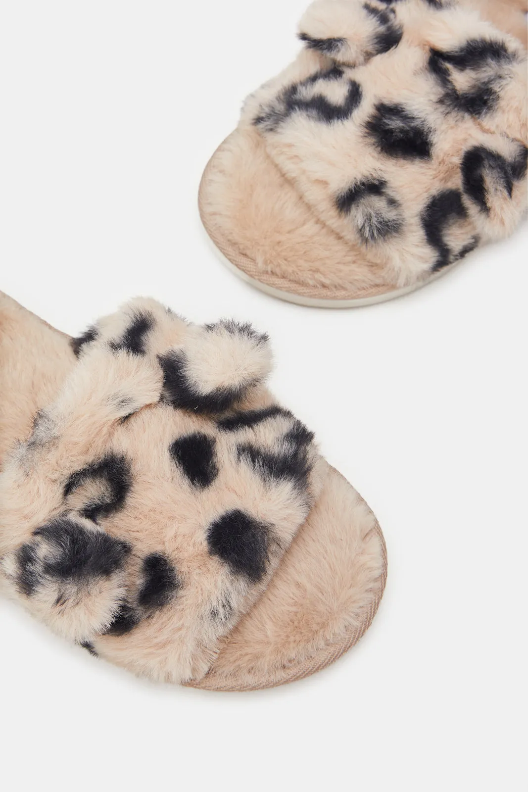 Women Beige Animal Print Slipper sold by Redtag product image thumbnail 4