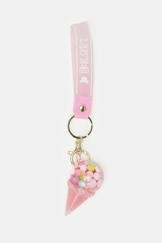 Women Pink Embellished Key Ring sold by Redtag