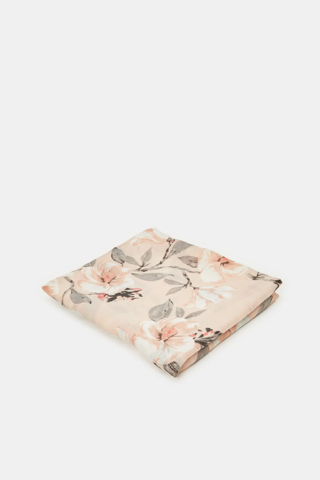 Women Beige Floral Printed Scarf sold by Redtag product image thumbnail 2
