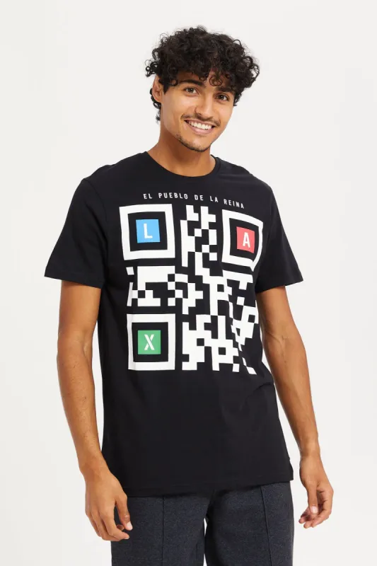 Men Black Graphic T-Shirt sold by Redtag