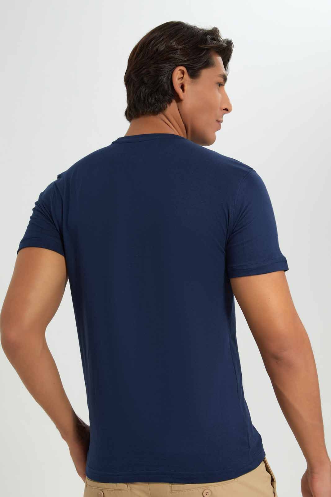 Navy Graphic T-Shirt For Men sold by Redtag product image thumbnail 4