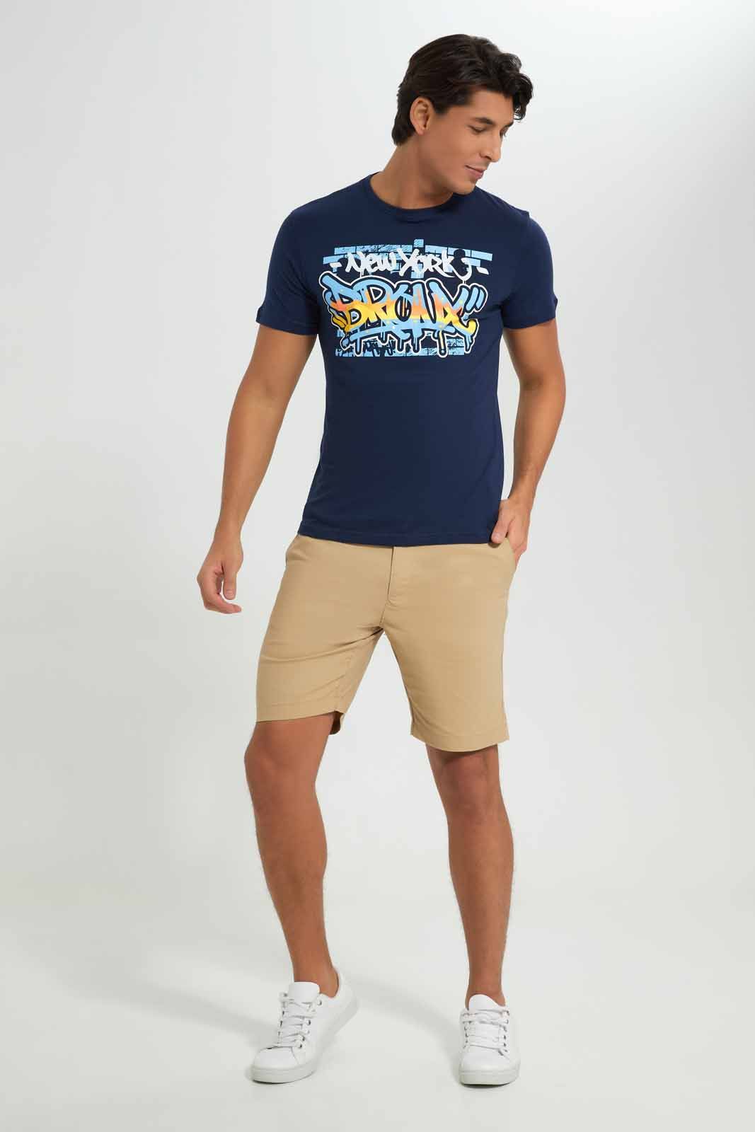 Navy Graphic T-Shirt For Men sold by Redtag product image thumbnail 2