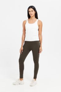 Women Green Ponte Plain Leggings sold by Redtag