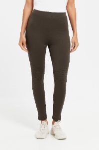 Women Green Ponte Plain Leggings sold by Redtag