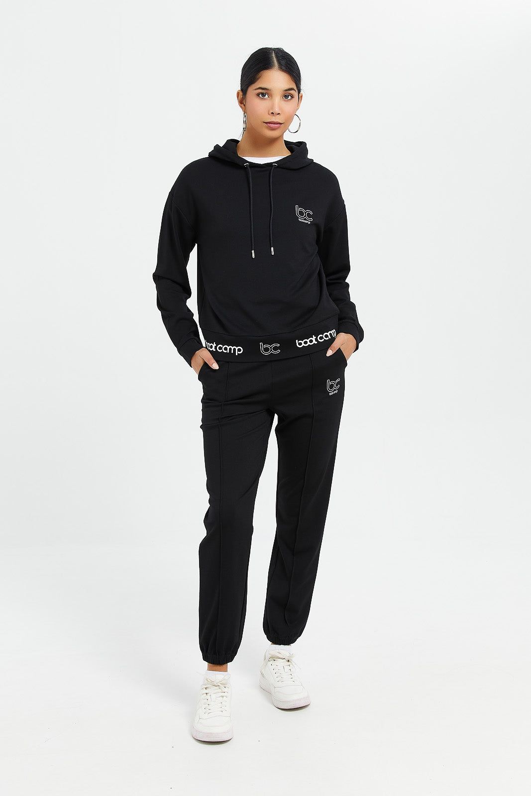 Women Black Placement Print Jogger sold by Redtag product image thumbnail 2