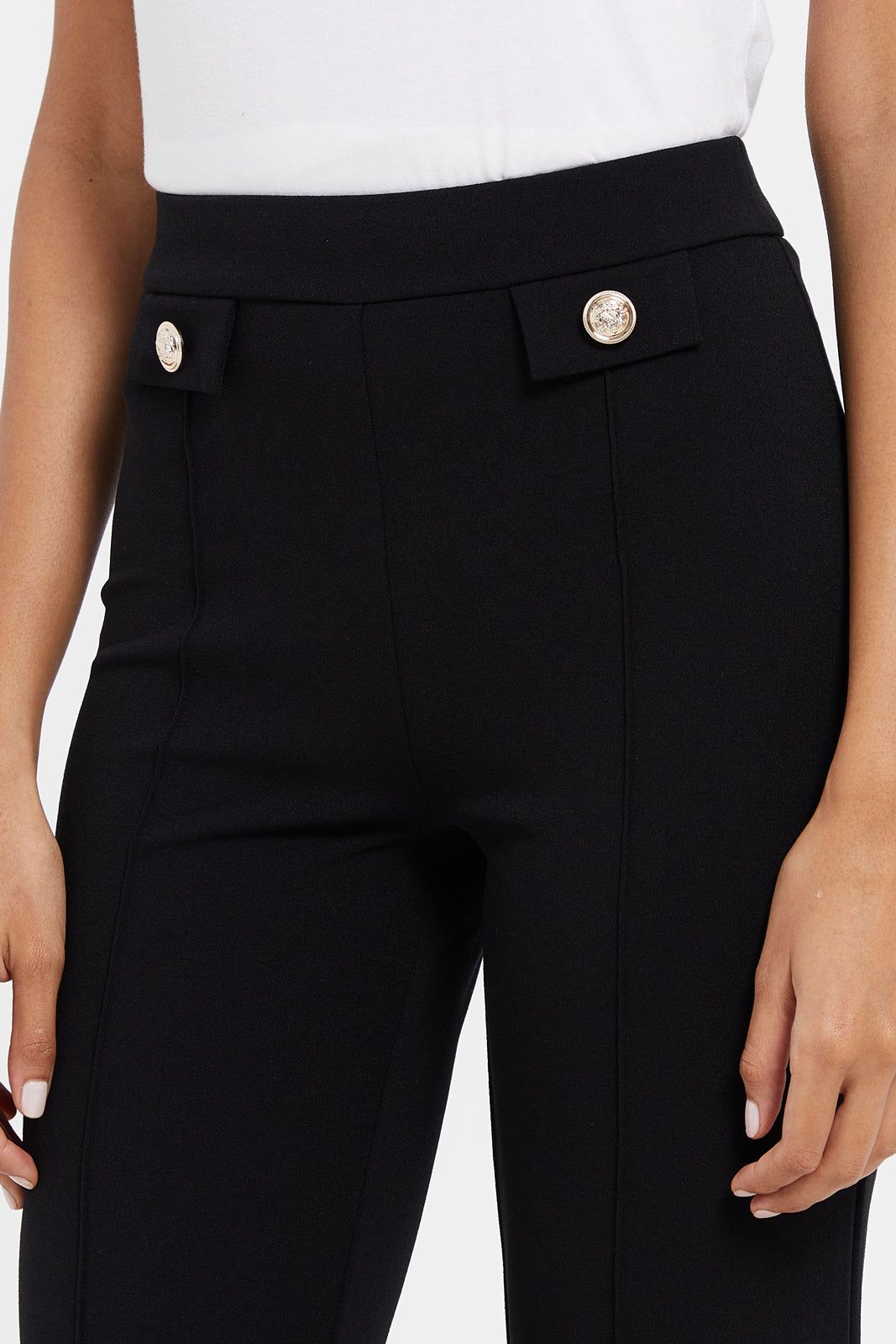 Women Black Straight Trousers sold by Redtag product image thumbnail 4