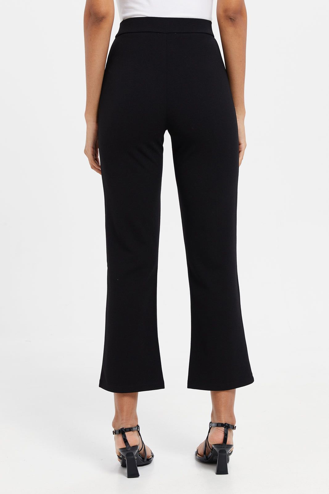 Women Black Straight Trousers sold by Redtag product image thumbnail 3