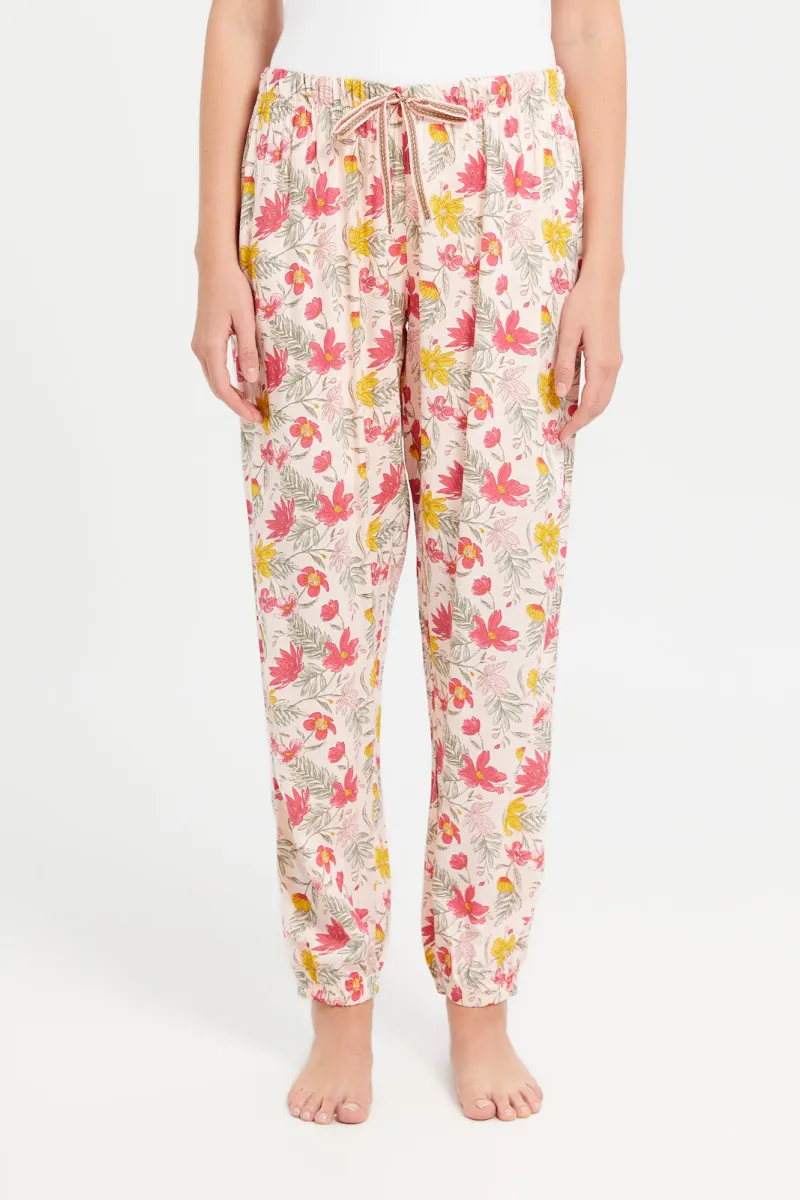 Women Multicolour Woven Printed Pyjama Bottom | Parallel