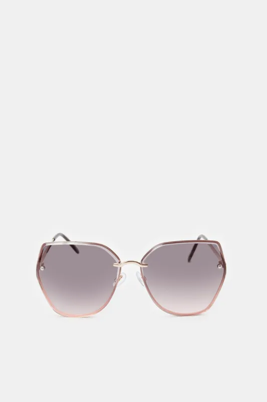 Women Purple Oversized Sunglasses sold by Redtag