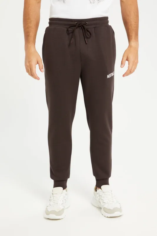Men Brown Elasticated Waist Band Active Pants sold by Redtag