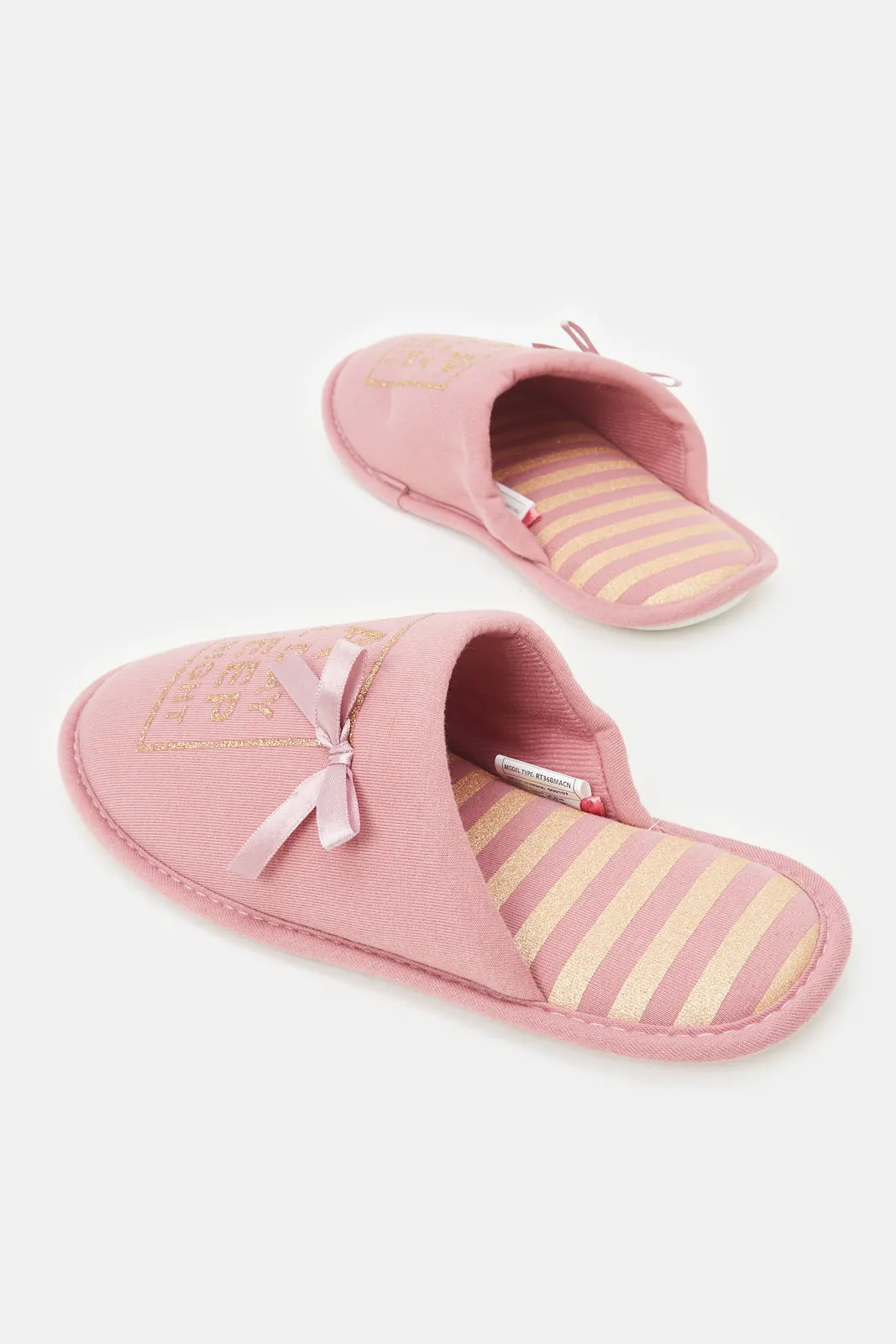 Women Pink Close Toe Slipper sold by Redtag product image thumbnail 4